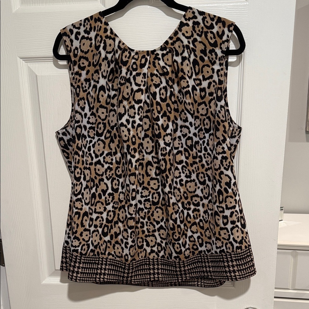 Jones New York Animal Print Sleeveless Blouse